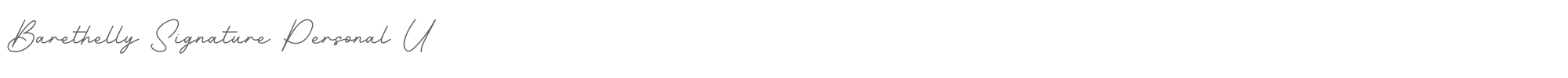 Sample characters Barethelly Signature Font
